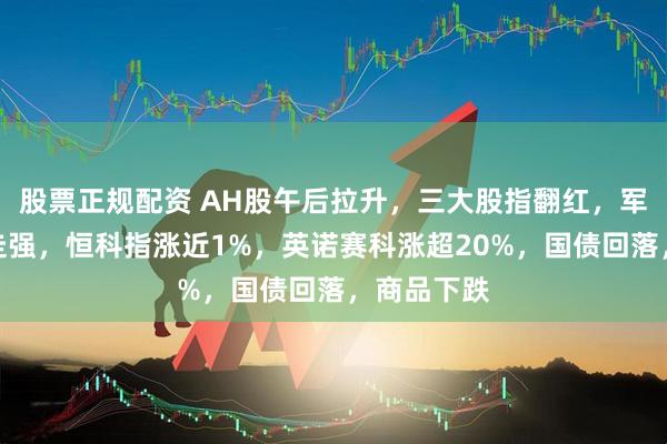 股票正规配资 AH股午后拉升，三大股指翻红，军工股持续走强，恒科指涨近1%，英诺赛科涨超20%，国债回落，商品下跌