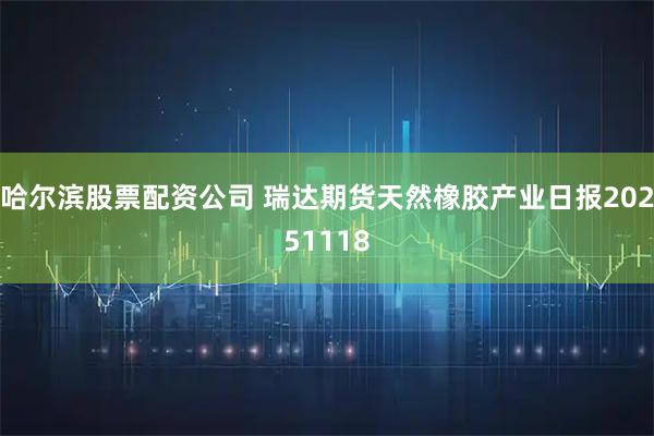 哈尔滨股票配资公司 瑞达期货天然橡胶产业日报20251118